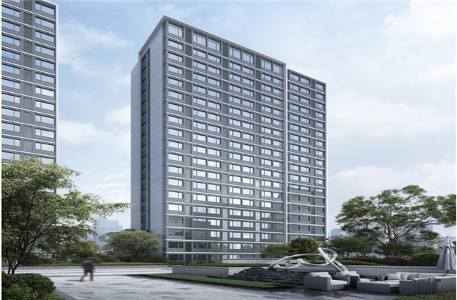 杭州市首座近零能耗住宅建筑临安尊龙凯时宸锦学府主体结顶
